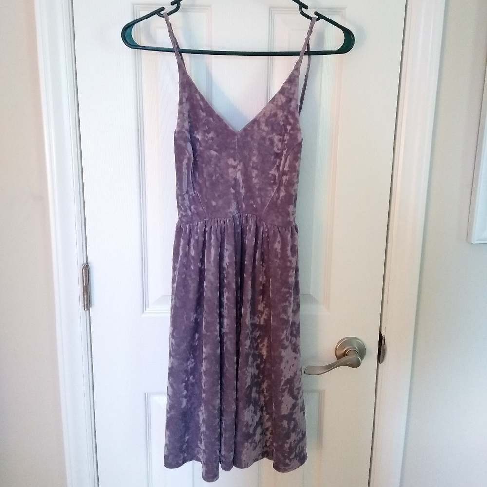 purple velvet dress